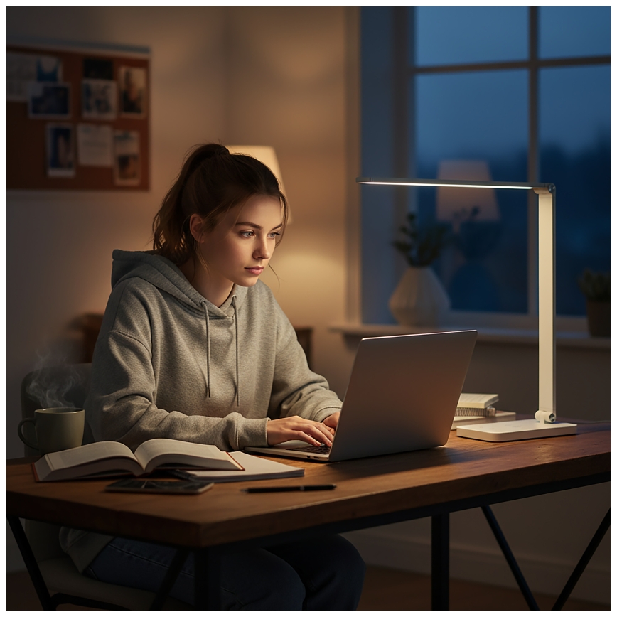 Brilagi - LED stmievateľná dotyková stolná lampa s bezdrôtovým nabíjaním QI MODO CHARGE LED/7W/5V 3000/4000/6000K biela