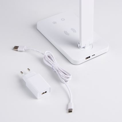 Brilagi - LED stmievateľná dotyková stolná lampa s bezdrôtovým nabíjaním QI MODO CHARGE LED/7W/5V 3000/4000/6000K biela