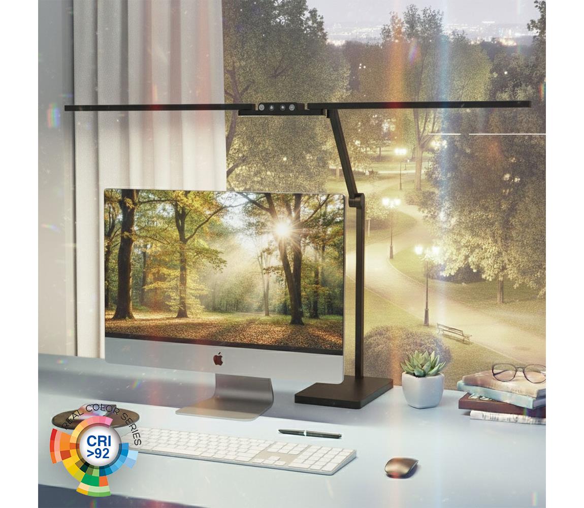 Brilagi-LED Stmievateľná dotyková stolná lampa VARIO LED/24W/230V 3000-6500K čierna 8590828001805