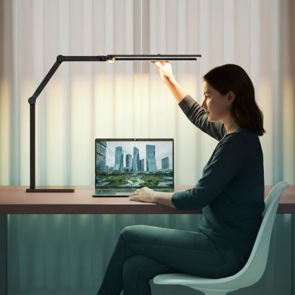 Brilagi - LED Stmievateľná dotyková stolná lampa VARIO LED/24W/230V 3000-6500K CRI 92 čierna