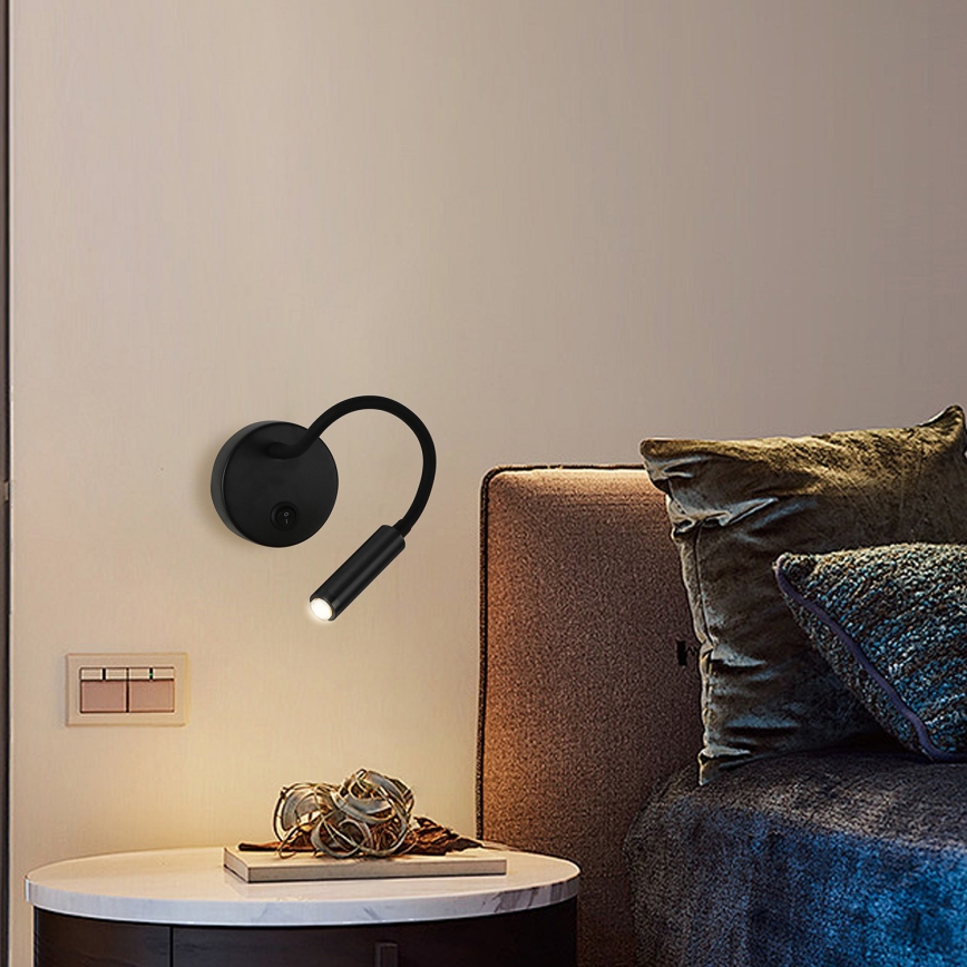Brilagi - LED Stmievateľná flexibilná nástenná lampa MAYA 1xG9/4W/230V čierna 2700-6500K Wi-Fi Tuya