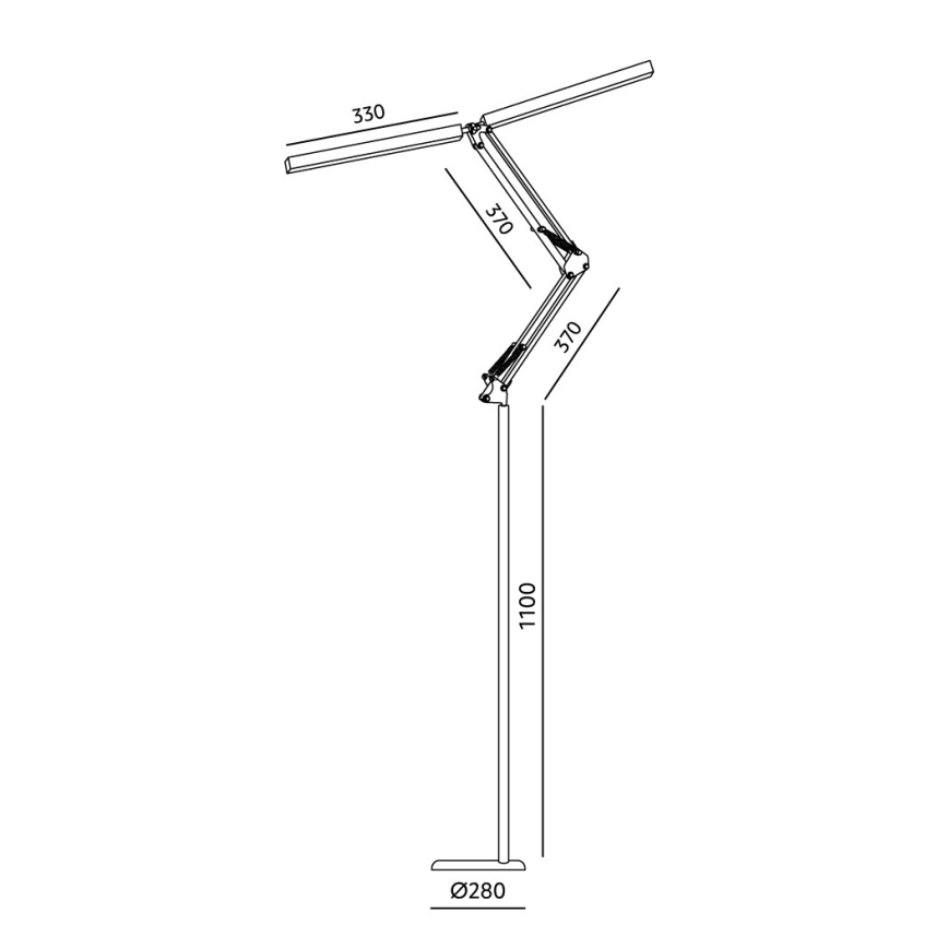 Brilagi - LED stmievateľná flexibilná stojacia lampa VARIO LED/14W/230V 3000-6000K 157 cm čierna
