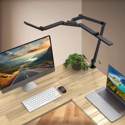Brilagi - LED Stmievateľná flexibilná stolná lampa VARIO LED/24W/230V 3000-6500K CRI 92 čierna