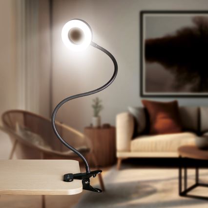 Brilagi - LED stmievateľná lampa s klipom ORBELA LED/8W/230V 3000/4000/5000K čierna