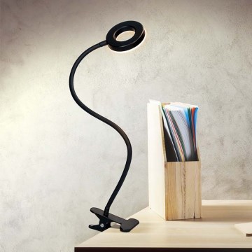 Brilagi -LED Stmievateľná lampa s klipom ORBELA LED/8W/230V 3000/4000/5000K čierna