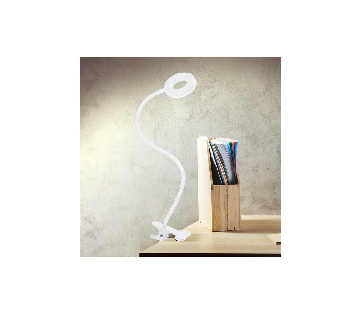 Brilagi - LED Stmievateľná lampa s klipom ORBELA LED/8W/5V 3000/4000/5000K biela WO66-W-OEM