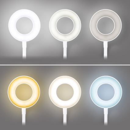 Brilagi - LED Stmievateľná lampa s klipom ORBELA LED/8W/5V 3000/4000/5000K biela