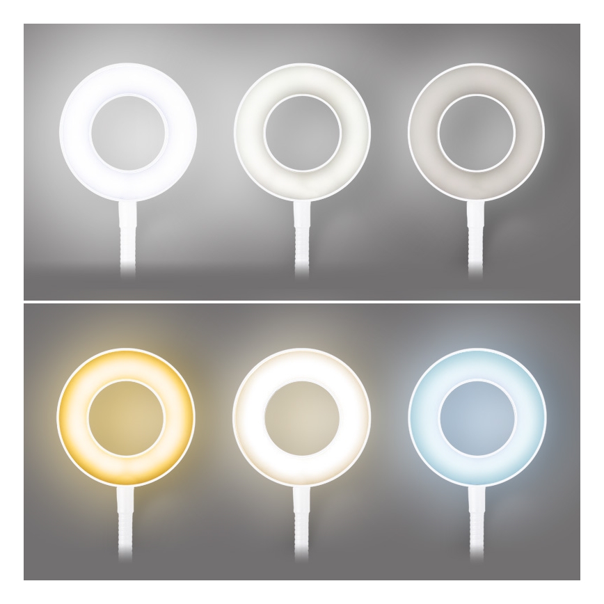 Brilagi - LED Stmievateľná lampa s klipom ORBELA LED/8W/5V 3000/4000/5000K biela