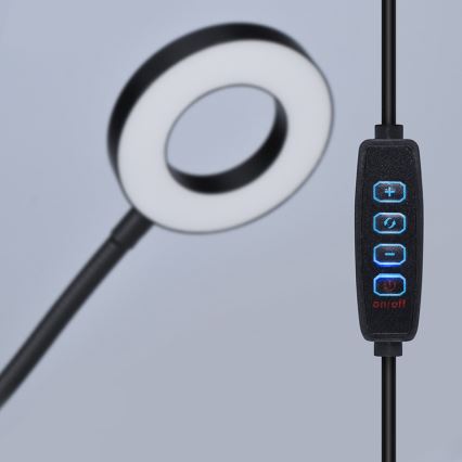 Brilagi -LED Stmievateľná lampa s klipom ORBELA LED/8W/5V 3000/4000/5000K čierna