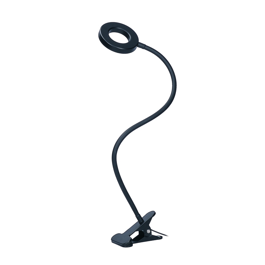 Brilagi -LED Stmievateľná lampa s klipom ORBELA LED/8W/5V 3000/4000/5000K čierna
