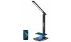 Brilagi - LED Stmievateľná stolná lampa s bezdrôtovým nabíjaním QI a USB REGINA LED/8,5W/230V čierna