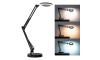 Brilagi - LED Stmievateľná stolná lampa s lupou LENS LED/12W/5V 3000/4200/6000K čierna