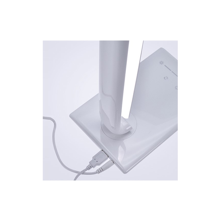 Brilagi - LED Stmievateľná stolná lampa USB konektor LED/12W/230V biela 3000 - 6000K
