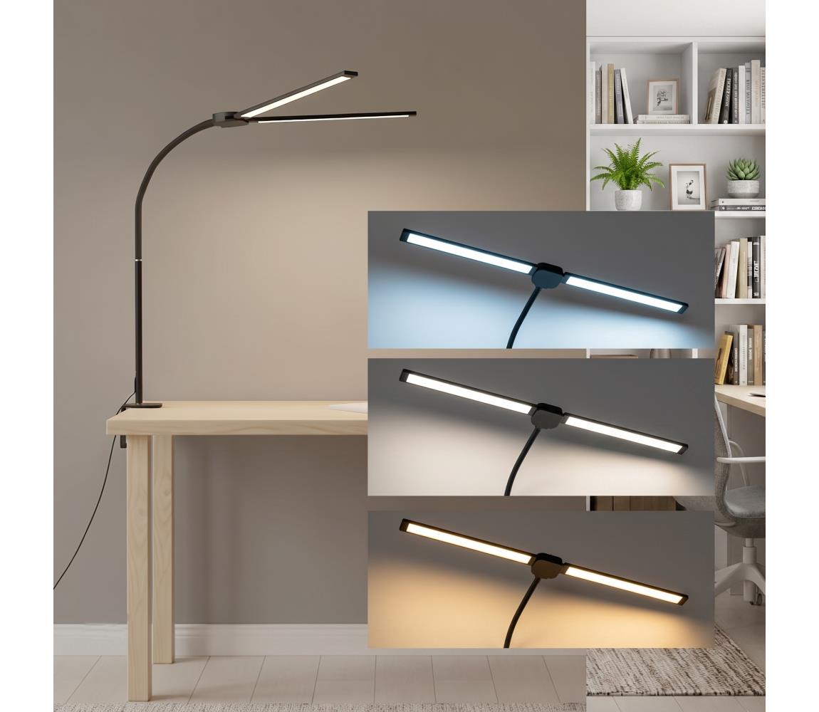 Brilagi - LED Stmievateľná stolná lampa USB VARIO LED/14W/5V 3000-6000K čierna 004953