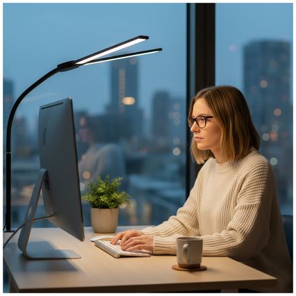 Brilagi - LED Stmievateľná stolná lampa USB VARIO LED/14W/5V 3000-6000K čierna