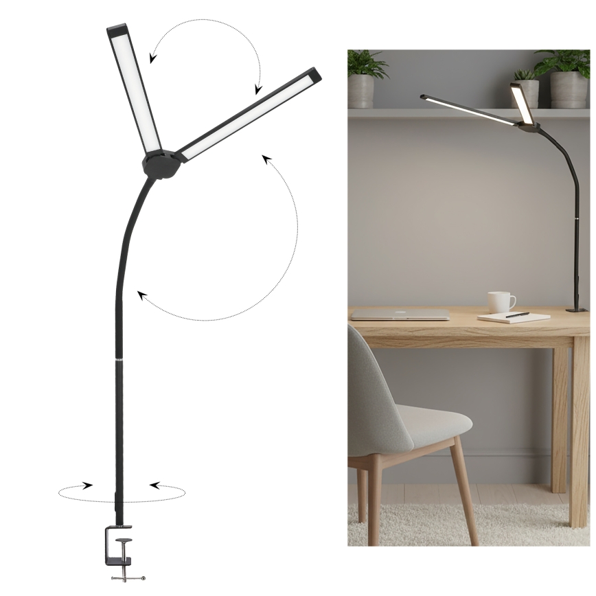 Brilagi - LED Stmievateľná stolná lampa USB VARIO LED/14W/5V 3000-6000K čierna