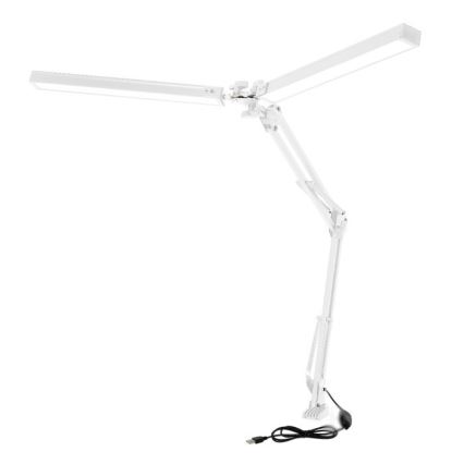 Brilagi - LED Stmievateľná flexibilná stolná lampa VARIO 2xLED/14W/230V 3000-6000K biela