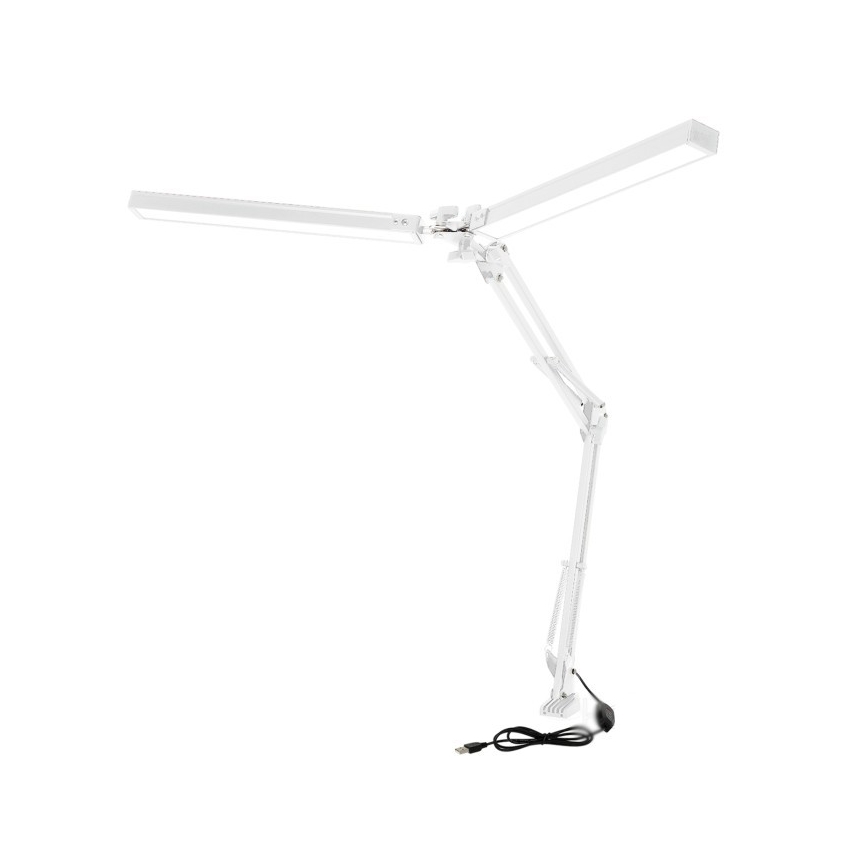 Brilagi - LED Stmievateľná flexibilná stolná lampa VARIO 2xLED/14W/230V 3000-6000K biela