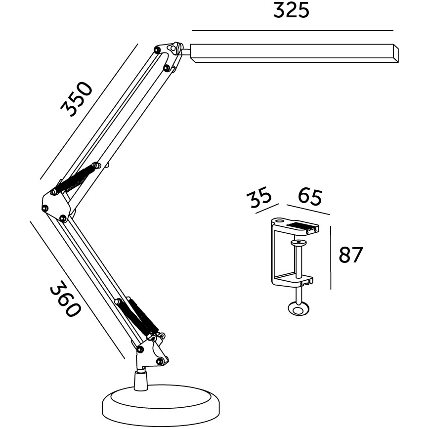 BRILAGI - LED stmievateľná stolová lampa 2v1 USB VARIO LED/14W/5V 3000-6000K čierna