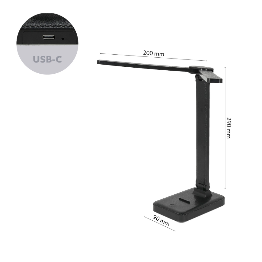 Brilagi - LED stmievateľná stolová lampa MODO DUO LED/8W/5V 3000/4000/6500K čierna
