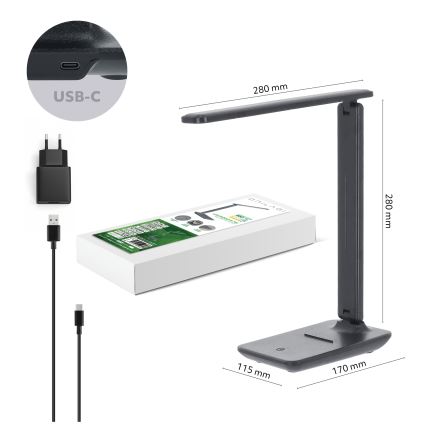 Brilagi -LED Stmievateľná stolová lampa MODO LED/7W/230V 3000/4000/6500K antracit