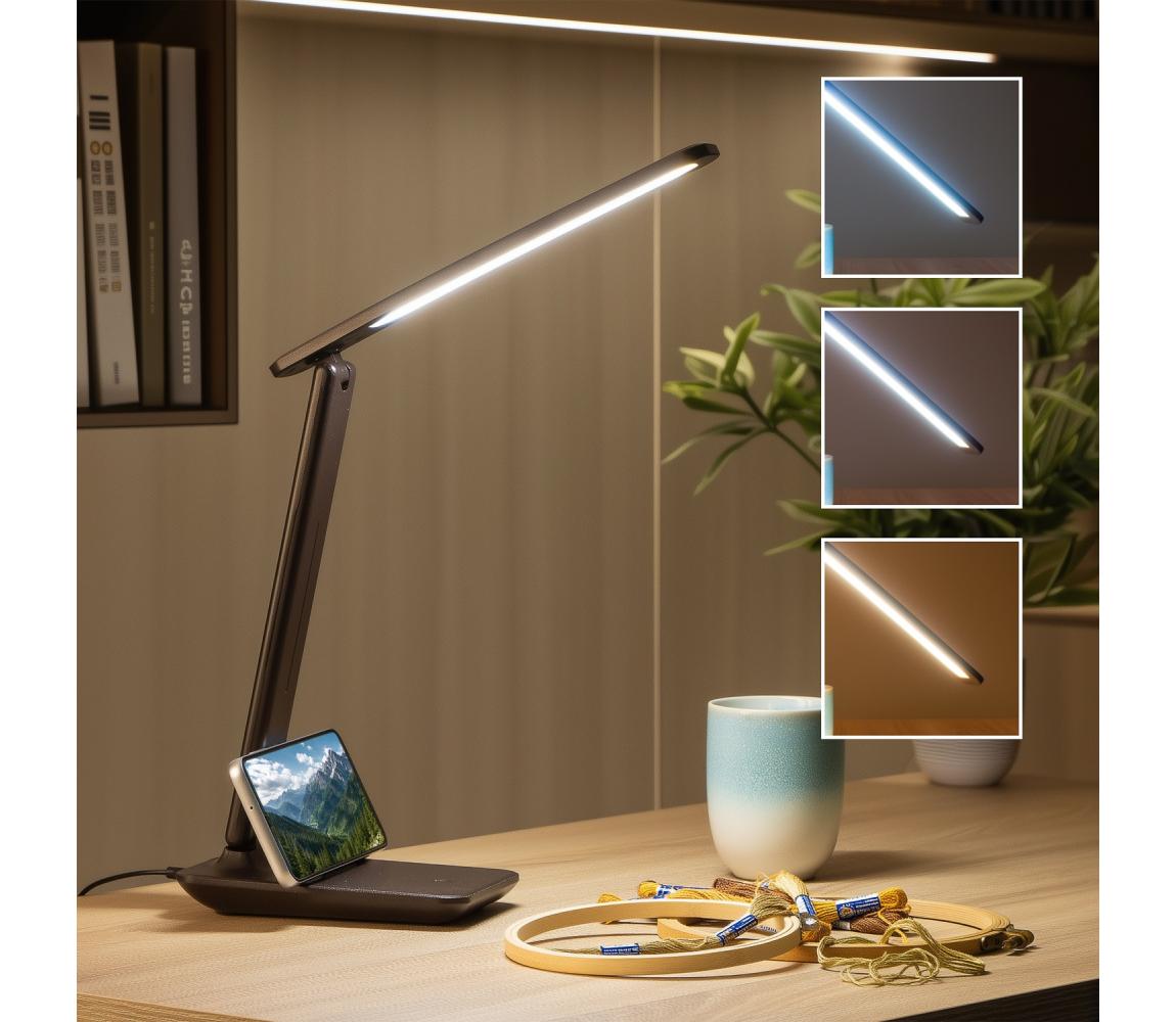 Brilagi-LED Stmievateľná stolová lampa MODO LED/7W/230V 3000/4000/6500K hnedá 004977