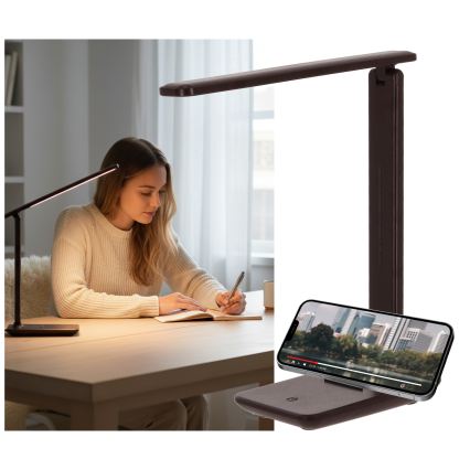 Brilagi - LED Stmievateľná stolová lampa MODO LED/7W/230V 3000/4000/6500K hnedá