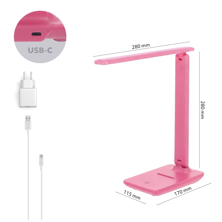 Brilagi - stmievateľná LED stolová lampa MODO LED/7W/230V 3000/4000/6500K ružová