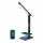 Brilagi - LED Stmievateľná stolová lampa s bezdrôtovým nabíjaním QI a USB REGINA LED/8,5W/230V čierna