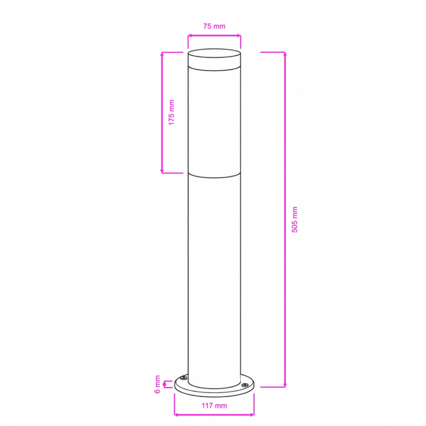 BRILAGI - LED stmievateľná vonkajšia lampa ELIA 1xE27/6W/230V 2700-6500K IP44 Wi-Fi 100 cm matný chróm