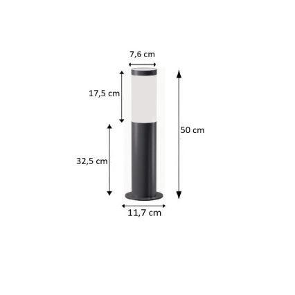 BRILAGI - LED stmievateľná vonkajšia lampa ELIA 1xE27/6W/230V 2700-6500K IP44 Wi-Fi 50 cm antracit