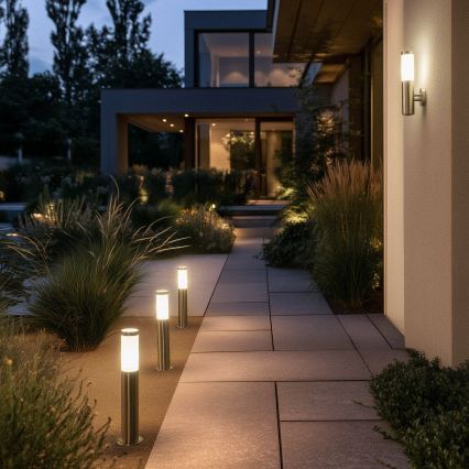 BRILAGI - LED stmievateľné vonkajšie svietidlo ELIA 1xE27/6W/230V 2700-6500K IP44 Wi-Fi 50 cm matný chróm