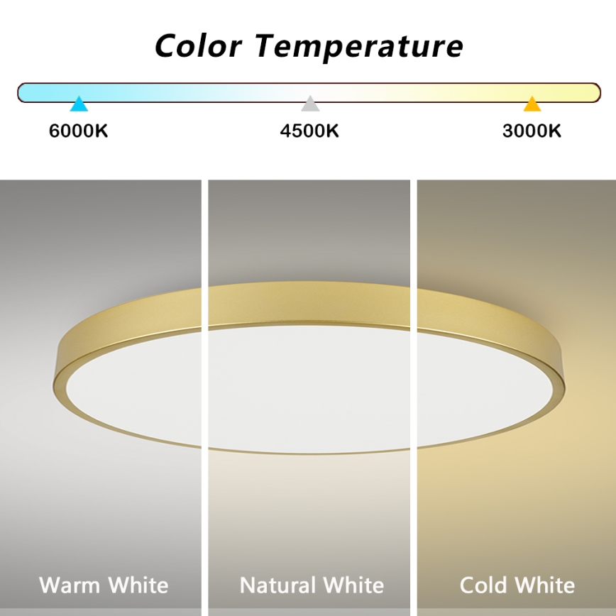 Brilagi - LED stmievateľné stropné svietidlo POOL SMART LED/180W/230V 3000-6000K 120 cm zlatá Wi-Fi Tuya + diaľkové ovládanie