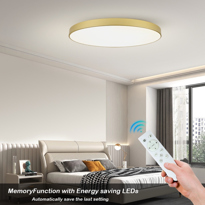 Brilagi - LED stmievateľné stropné svietidlo POOL SMART LED/180W/230V 3000-6000K 120 cm zlatá Wi-Fi Tuya + diaľkové ovládanie