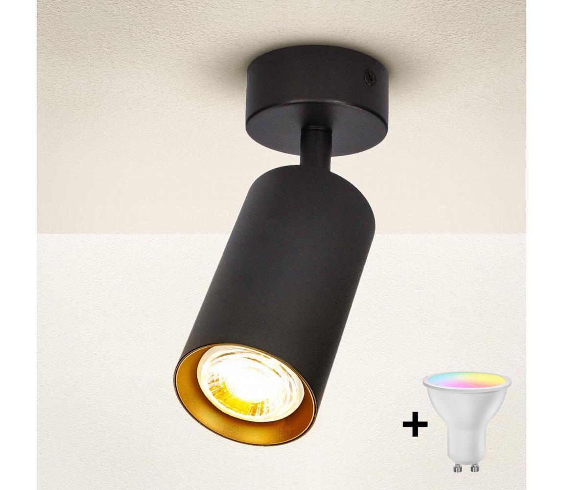 Brilagi - LED stmievateľné bodové svietidlo SELE 1xGU10/4,8W/230V čierna/zlatá BG0629+AI2382