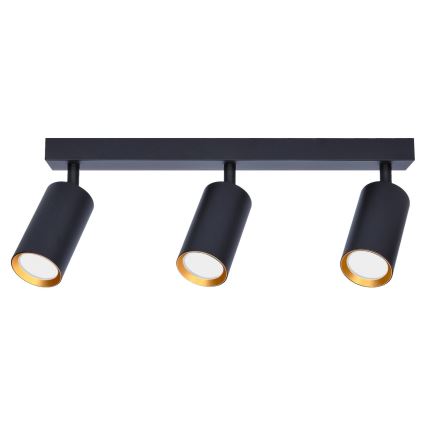 Brilagi - LED RGBW stmievateľné bodové svietidlo SELE 3xGU10/4,8W/230V 3000K čierna/zlatá + diaľkové ovládanie