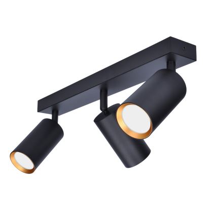 Brilagi - LED RGBW stmievateľné bodové svietidlo SELE 3xGU10/4,8W/230V 3000K čierna/zlatá + diaľkové ovládanie