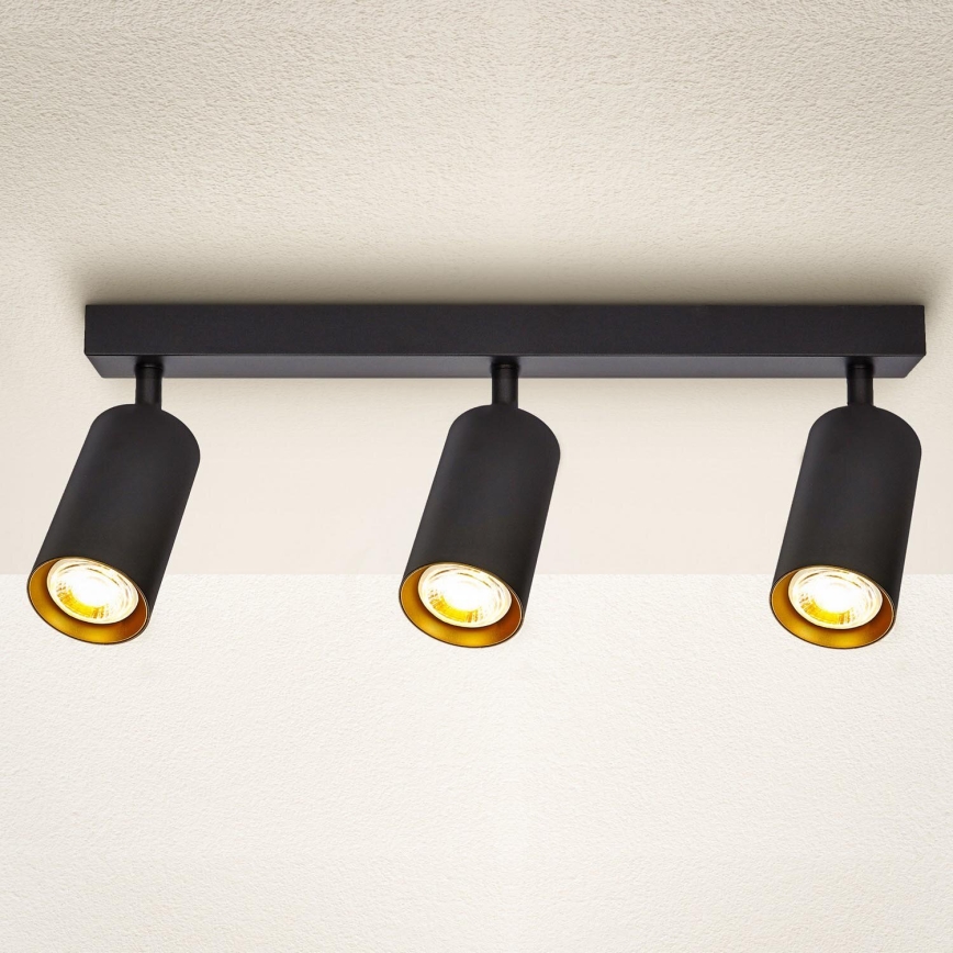 Brilagi - LED Stmievateľné bodové svietidlo SELE 3xGU10/6,5W/230V 2700-6500K čierna/zlatá