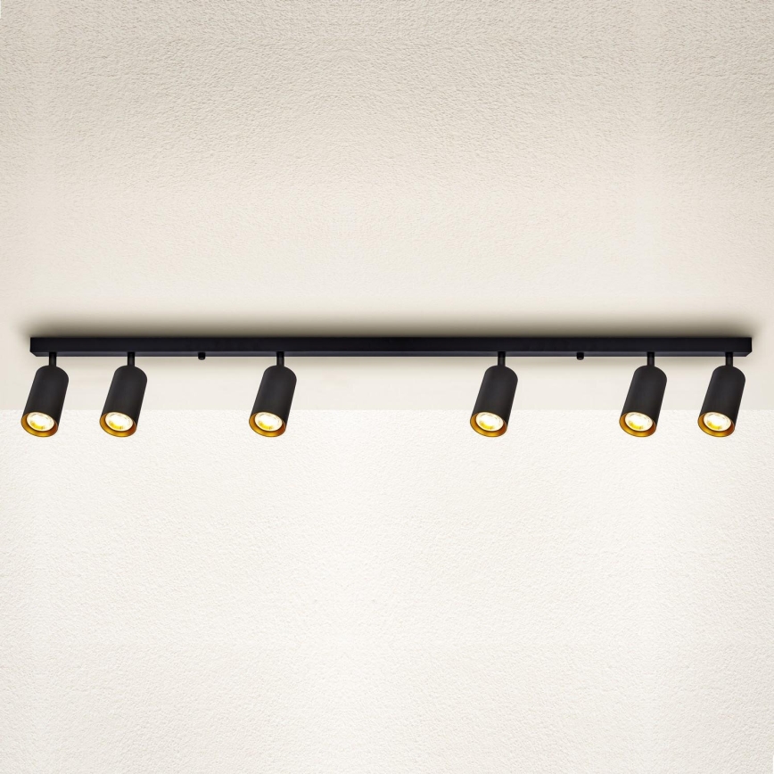 Brilagi - LED Stmievateľné bodové svietidlo SELE 6xGU10/6,5W/230V 2700-6500K čierna/zlatá