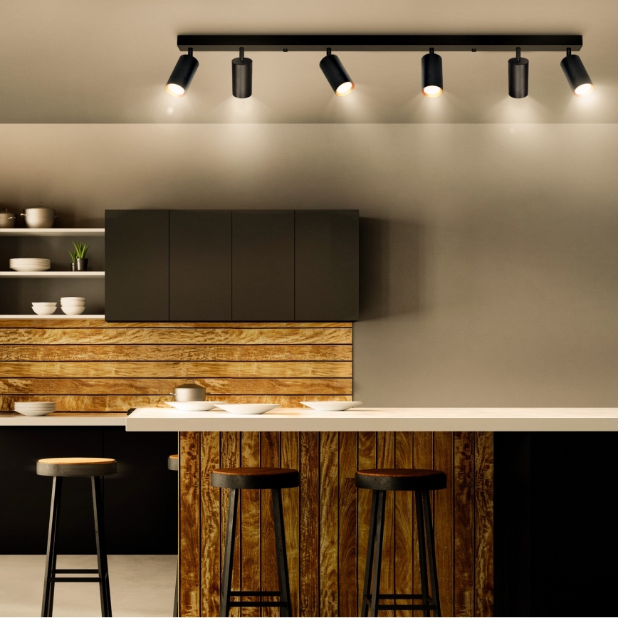 Brilagi - LED Stmievateľné bodové svietidlo SELE 6xGU10/6,5W/230V 2700-6500K čierna/zlatá
