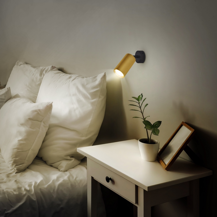 Brilagi - LED RGBW stmievateľné bodové svietidlo SELE GOLDEN 1xGU10/4,8W/230V 3000K čierna/zlatá + diaľkové ovládanie