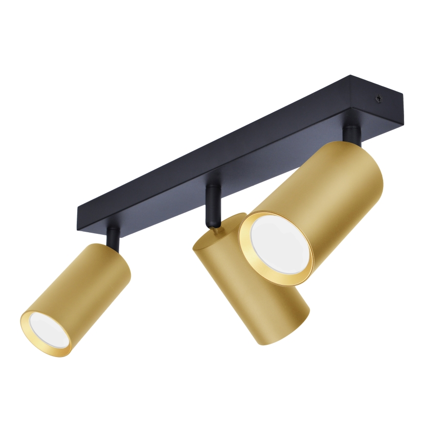 Brilagi - LED RGBW stmievateľné bodové svietidlo SELE GOLDEN 3xGU10/4,8W/230V 3000K čierna/zlatá + diaľkové ovládanie