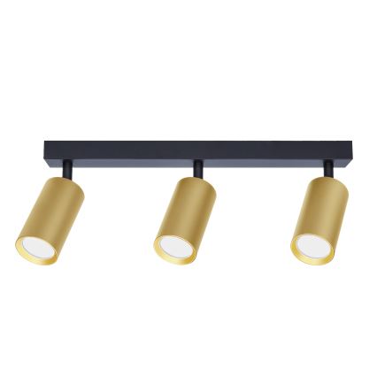 Brilagi - LED RGBW stmievateľné bodové svietidlo SELE GOLDEN 3xGU10/4,8W/230V 3000K čierna/zlatá + diaľkové ovládanie