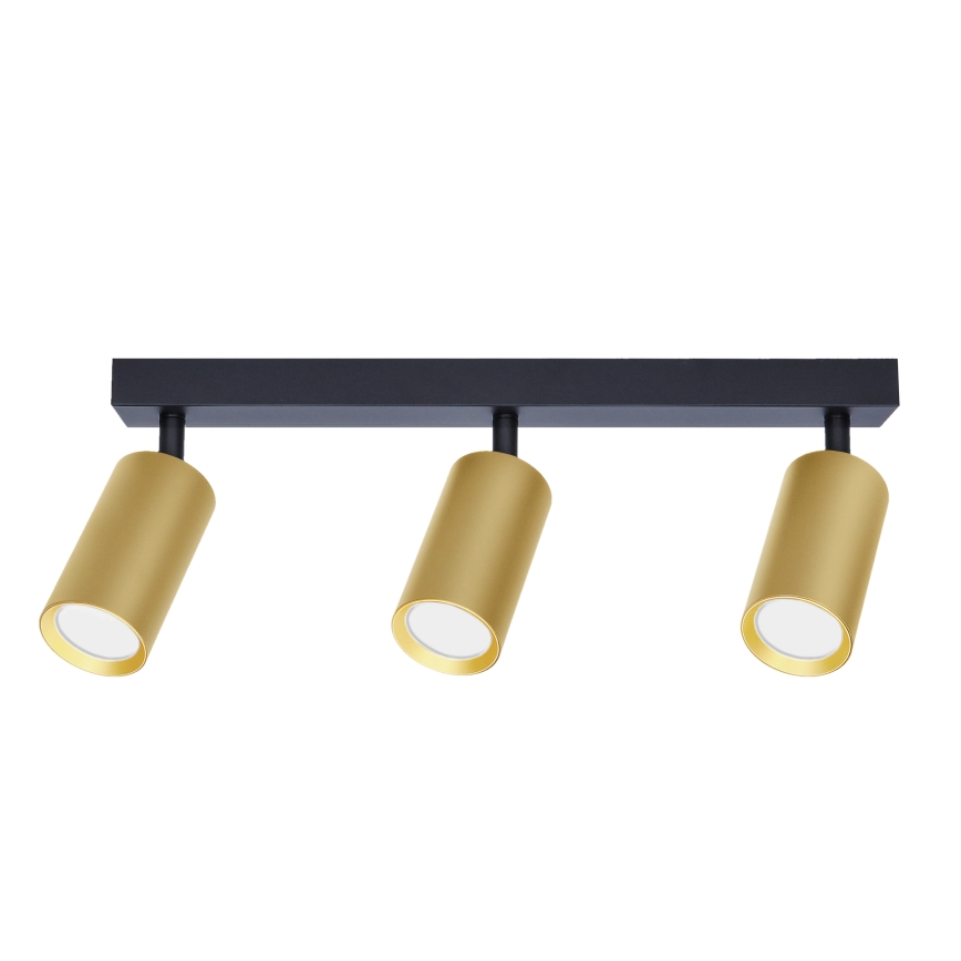 Brilagi - LED RGBW stmievateľné bodové svietidlo SELE GOLDEN 3xGU10/4,8W/230V 3000K čierna/zlatá + diaľkové ovládanie