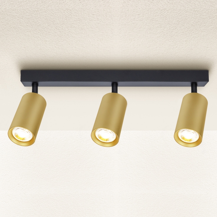 Brilagi - LED stmievateľné bodové svietidlo SELE GOLDEN 3xGU10/6,5W/230V 2700-6500K čierna/zlatá