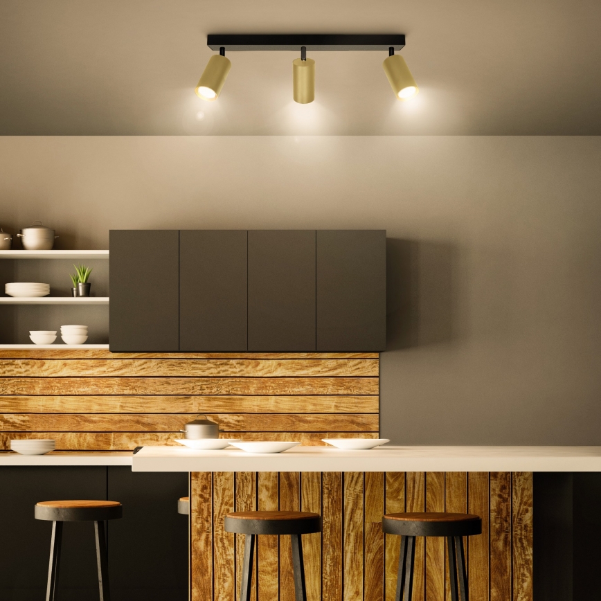 Brilagi - LED stmievateľné bodové svietidlo SELE GOLDEN 3xGU10/6,5W/230V 2700-6500K čierna/zlatá