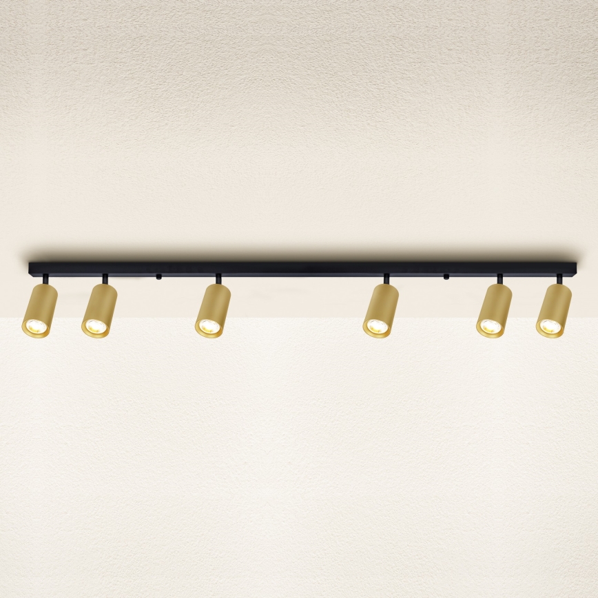 Brilagi - LED Stmievateľné bodové svietidlo SELE GOLDEN 6xGU10/6,5W/230V 2700-6500K čierna/zlatá