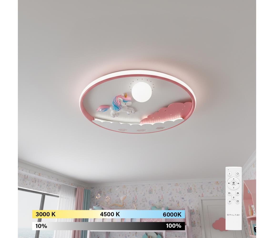 Brilagi -LED Stmievateľné detské stropné svietidlo UNICORN LED/68W/230V 3000-6000K+DO BR1395-1