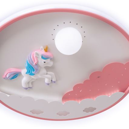 Brilagi - LED stmievateľné detské stropné svietidlo UNICORN LED/68W/230V 3000-6000K pr. 49 cm + diaľkové ovládanie