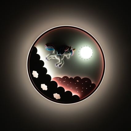 Brilagi - LED stmievateľné detské stropné svietidlo UNICORN LED/68W/230V 3000-6000K pr. 49 cm + diaľkové ovládanie